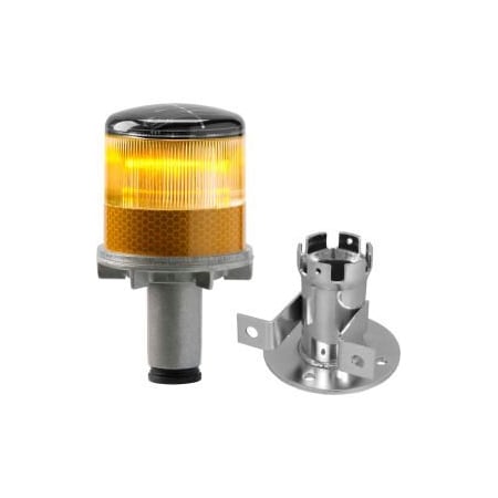 Tapco 3337-00002 Solar Powered LED Strobe Lights, Amber Bulb 3337-00002